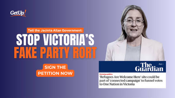 Stop Victoria's fake political party scam decieving voters